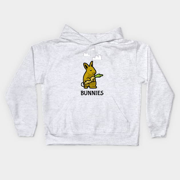 BUNNIES Kids Hoodie by myboydoesballet